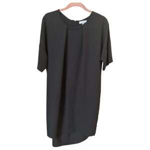 H by Halston Black Short Sleeve Shift Summer Wedding Guest Dress Size M